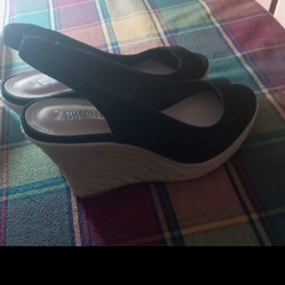 Women's Black Wedge Espadrilles